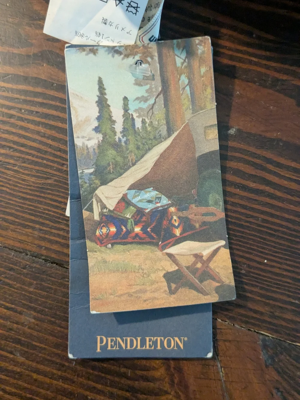 Pendleton Nature Valley Wool Blanket Roll - Brown with Red & Gold Stripes